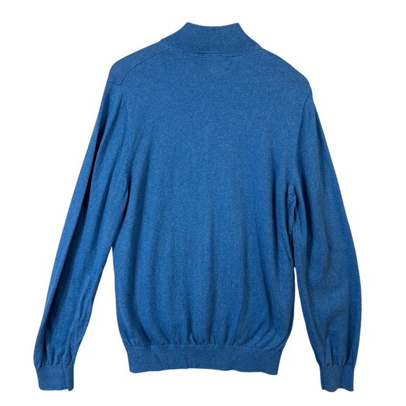 L.L. Bean 1/4 Zip Sweater Mock Neck Cashmere Cotton Blend Size M GUC - Picture 3 of 9